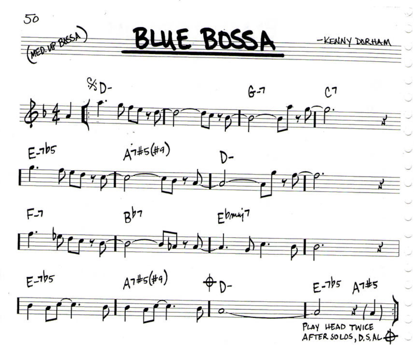 Blue Bossa etude