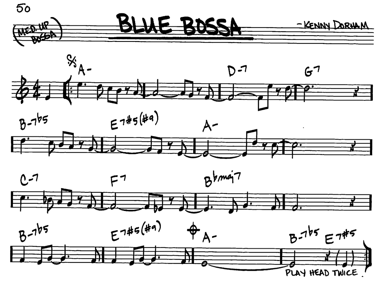 Blue Bossa etude, E flat