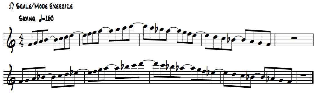 Tenor sax scale exercise