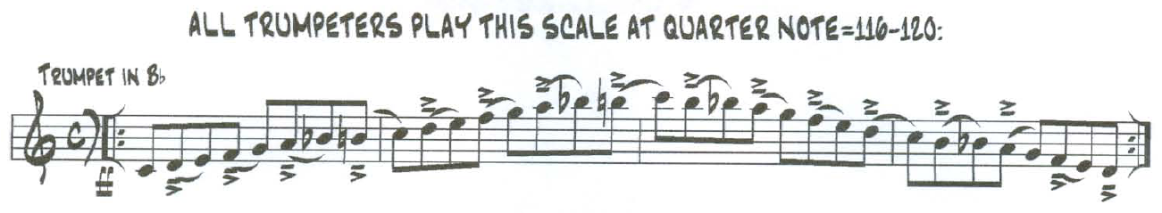Trumpet scale